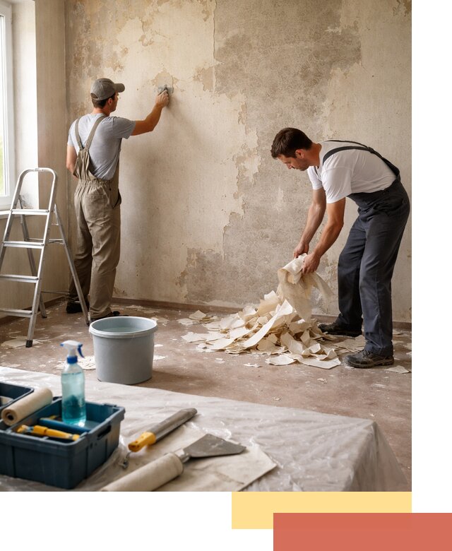 Снятие старых обоев в Калининграде быстро и качественно