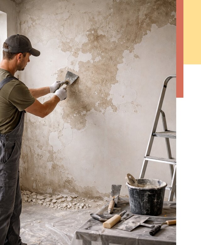 Снятие старой шпаклевки в Калининграде от 1872 руб. — быстро и недорого | ОТДЕЛОЧНИК-Клн