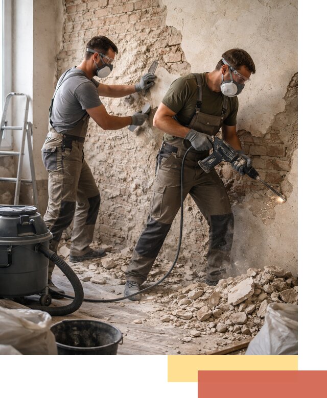 Демонтаж штукатурки со стен в Калининграде быстро и аккуратно