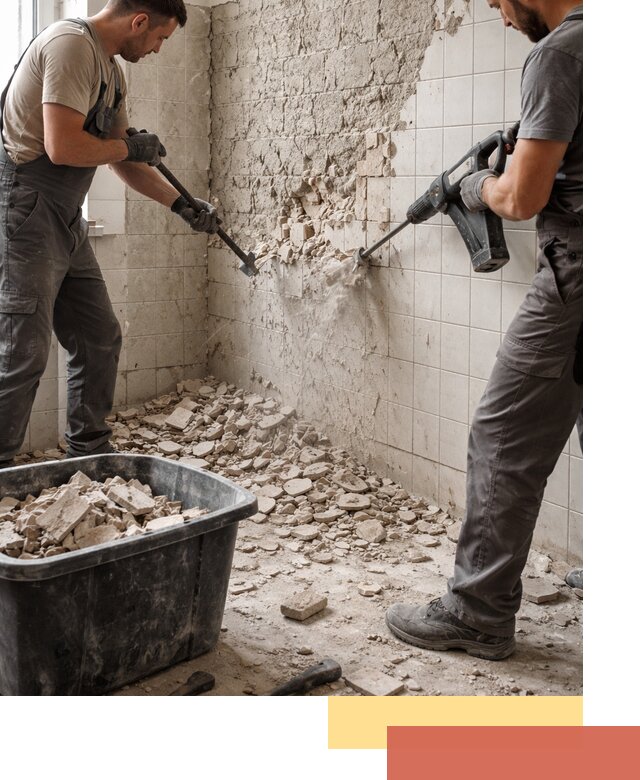 Демонтаж плитки со стен в Калининграде быстро и аккуратно