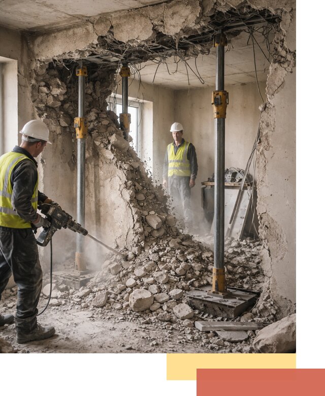 Снос несущих стен в Калининграде с гарантией безопасности и качества