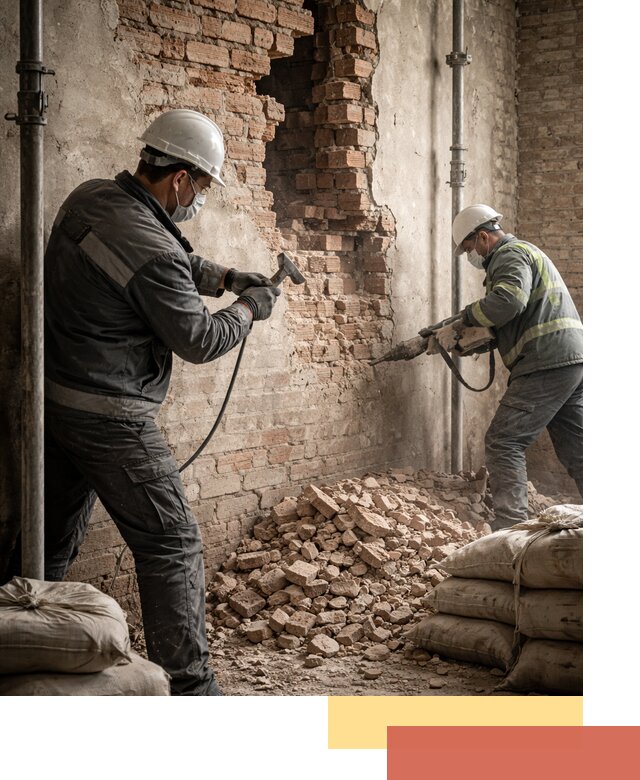 Демонтаж кирпичных стен в Калининграде быстро и безопасно