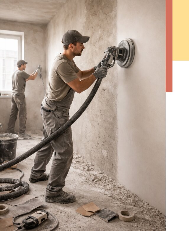 Шлифовка стен в Калининграде от 1214 руб/м2 — быстро и недорого | ОТДЕЛОЧНИК-Клн