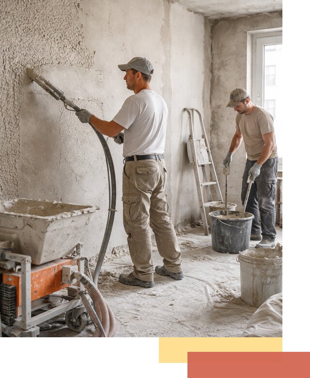 Машинная штукатурка стен в Калининграде — быстро и качественно