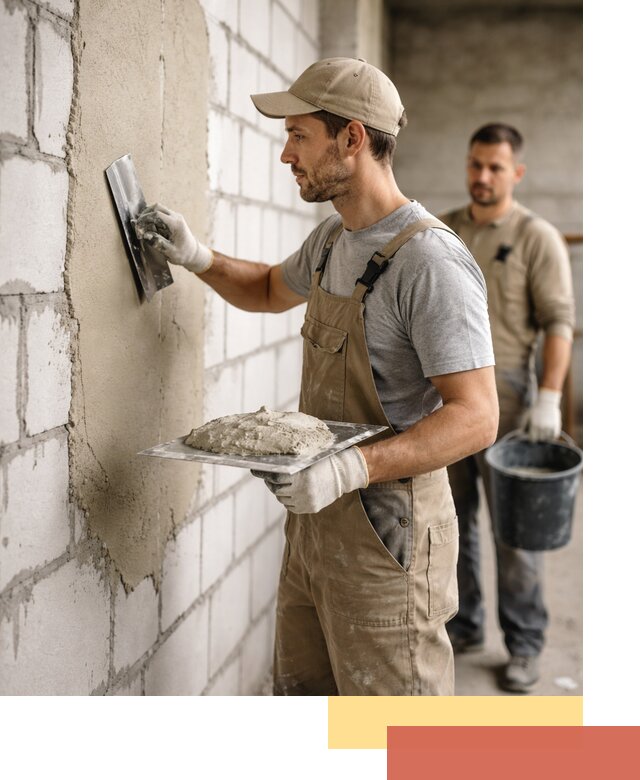 Штукатурка стен из газобетона в Калининграде под ключ