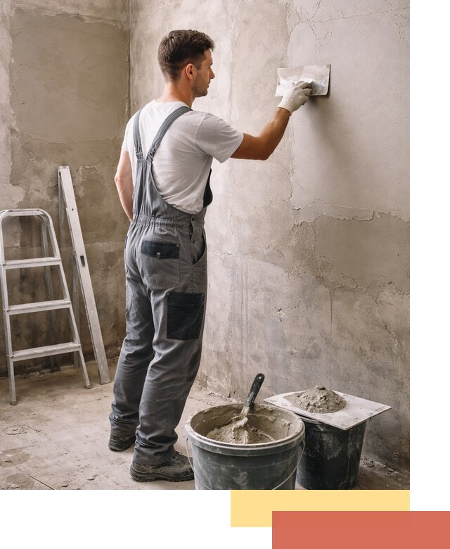 Штукатурка стен в ванной под ключ в Калининграде