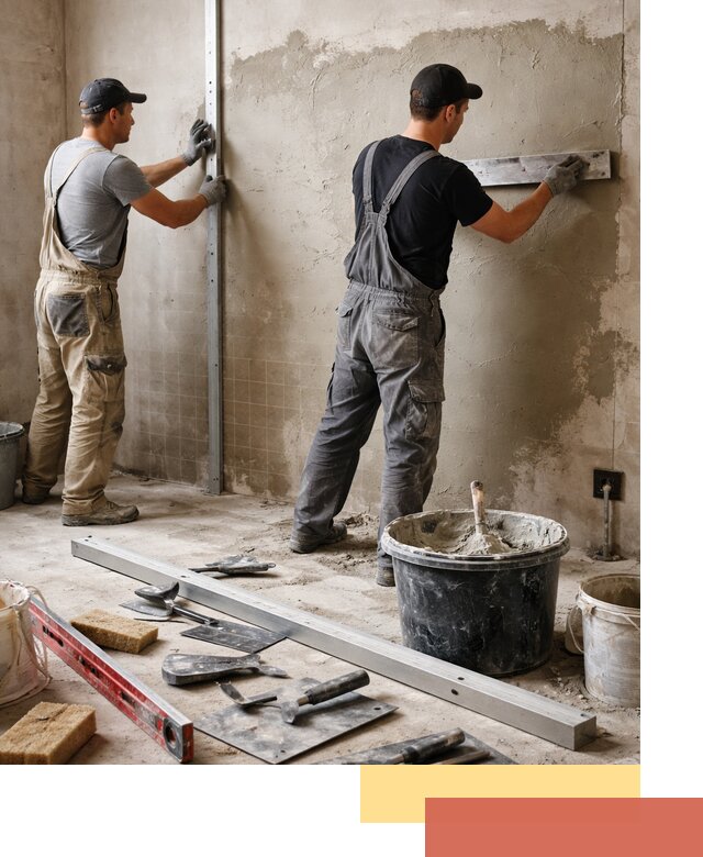 Профессиональная штукатурка стен под плитку в Калининграде