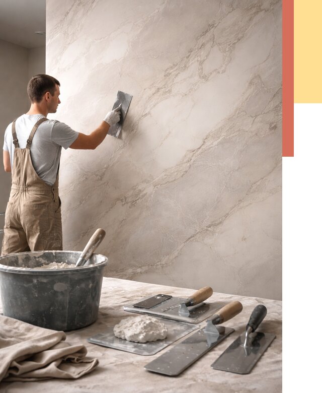 Декоративная штукатурка под мрамор в Калининграде от 2833 руб./м² — быстро и недорого | ОТДЕЛОЧНИК-Клн