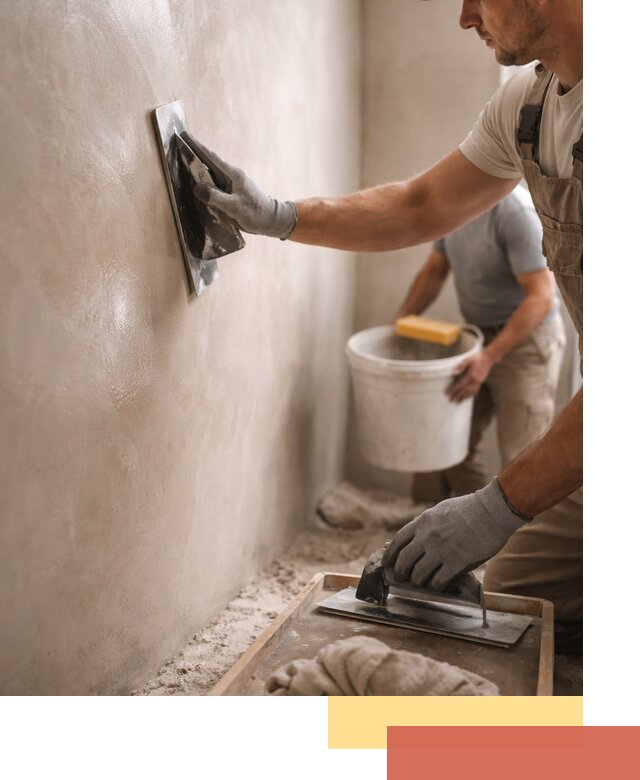 Нанесение марокканской штукатурки таделакт в Калининграде