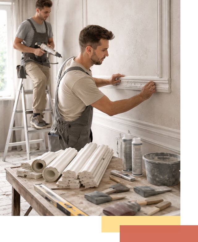 Монтаж лепнины на стены в Калининграде профессионально и качественно