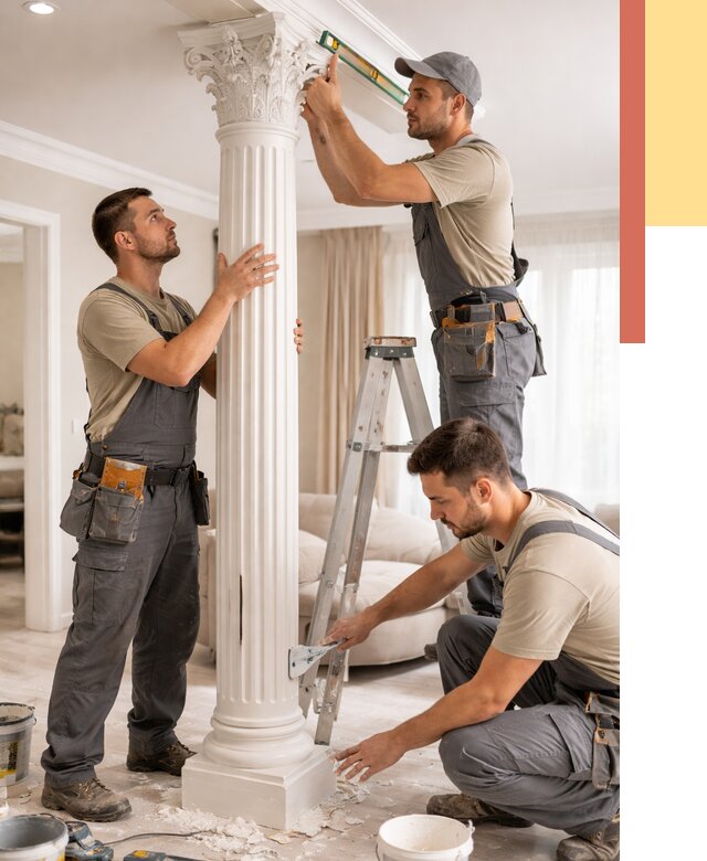 Установка декоративных колонн в Калининграде от 12142 руб. под ключ | ОТДЕЛОЧНИК-Клн