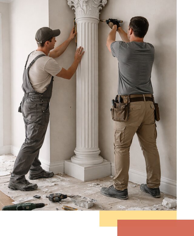 Установка декоративных колонн в Калининграде под ключ