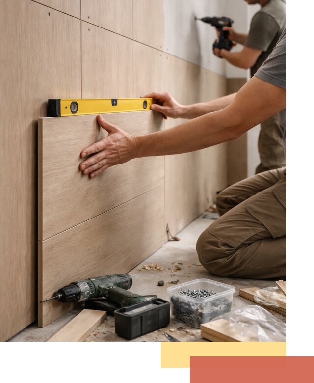 Профессиональный монтаж МДФ панелей на стены в Калининграде