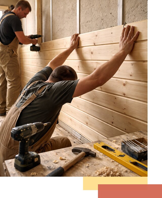 Монтаж деревянной вагонки на стены в Калининграде быстро и качественно