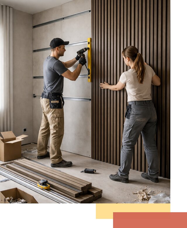 Монтаж реечных панелей на стены в Калининграде