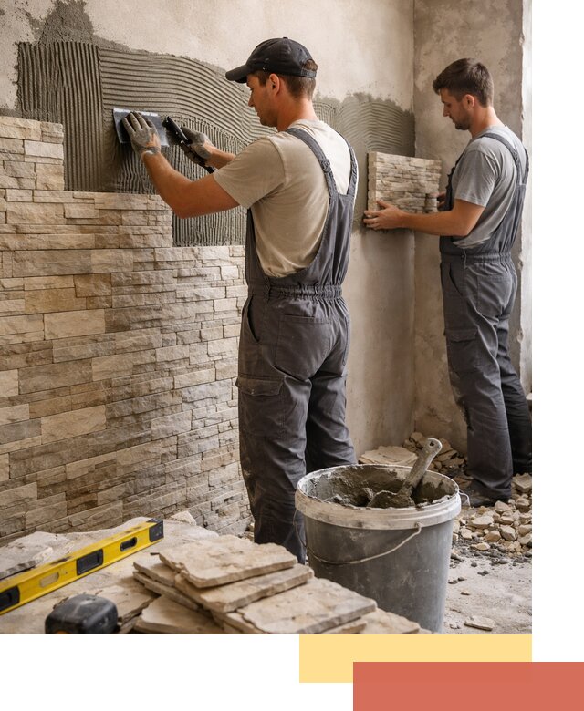 Монтаж искусственного камня в Калининграде — облицовка стен и фасадов