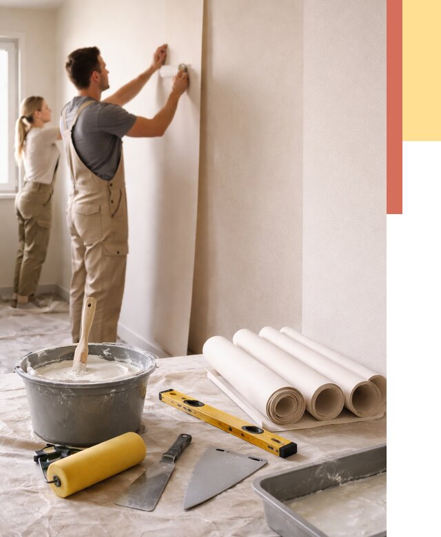 Поклейка бумажных обоев в Калининграде от 5565 руб./м2 — быстро и недорого | ОТДЕЛОЧНИК-Клн