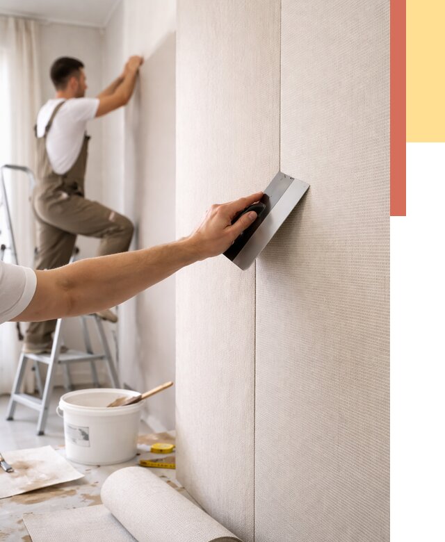 Поклейка текстильных обоев в Калининграде от 4553 руб. под ключ | ОТДЕЛОЧНИК-Клн