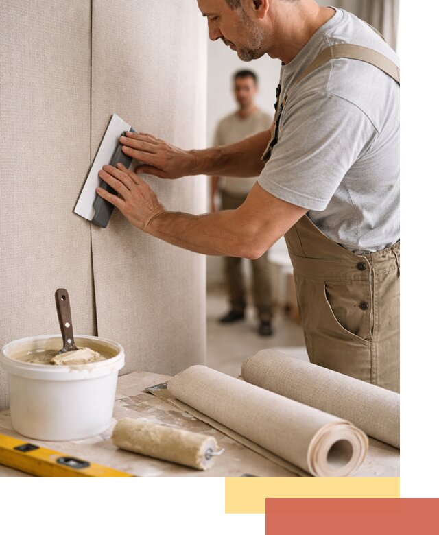 Поклейка текстильных обоев в Калининграде профессионально и аккуратно