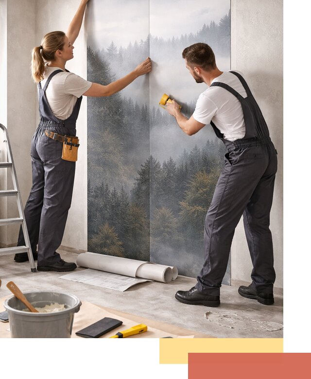 Поклейка фотообоев профессионально в Калининграде под ключ