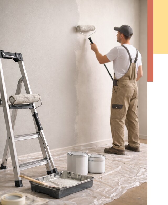 Покраска стен латексной краской в Калининграде от 4553 руб. за м2 | ОТДЕЛОЧНИК-Клн