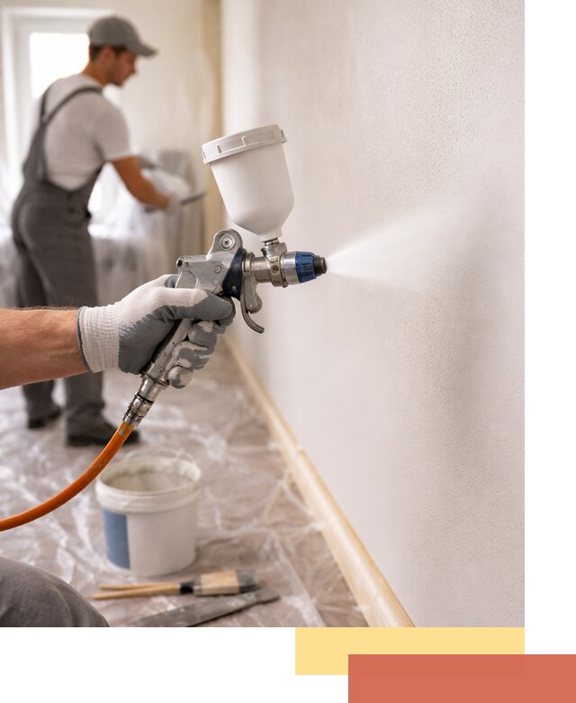 Покраска стен краскопультом в Калининграде быстро и качественно