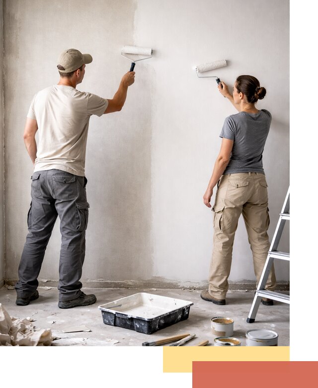 Окраска стен по стеклохолсту в Калининграде качественно и долговечно