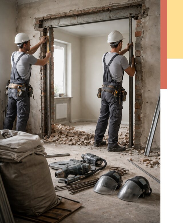 Расширение дверного проема в Калининграде от 12648 руб. под ключ | ОТДЕЛОЧНИК-Клн