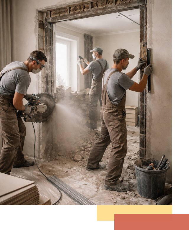 Расширение дверного проема под установку новой двери в Калининграде