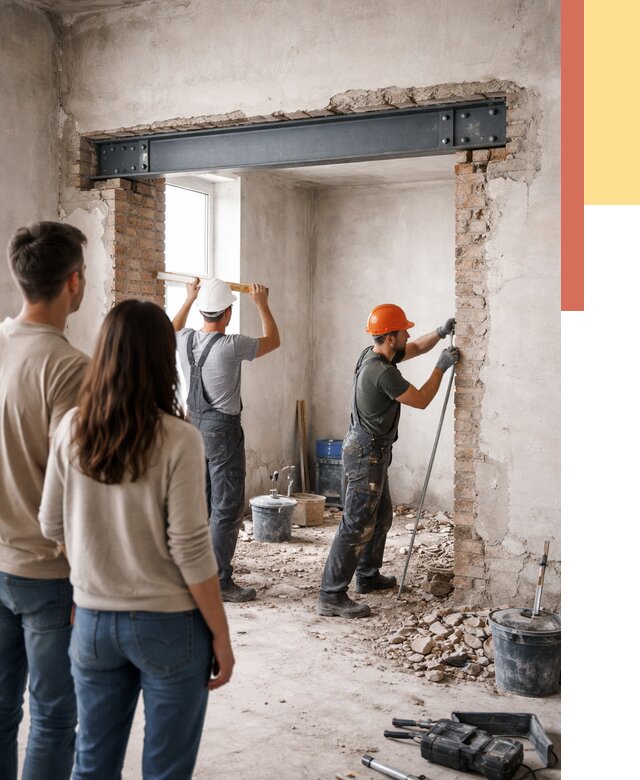 Усиление проема в стене в Калининграде от 9612 руб. — усиление дверного проема металлоконструкцией | ОТДЕЛОЧНИК-Клн