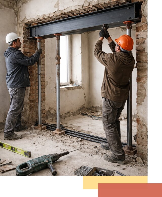 Усиление проема в стене в Калининграде для расширения и безопасности