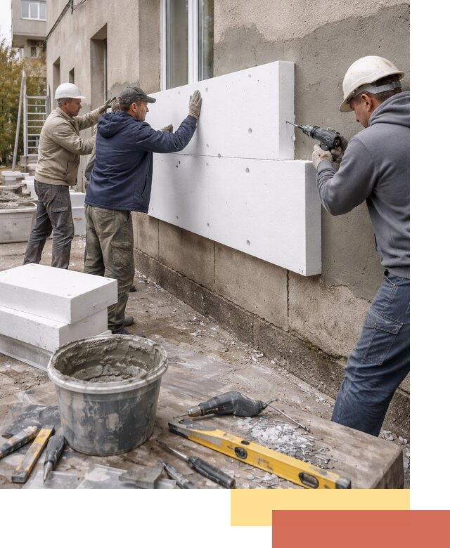 Утепление наружных стен пенопластом в Калининграде