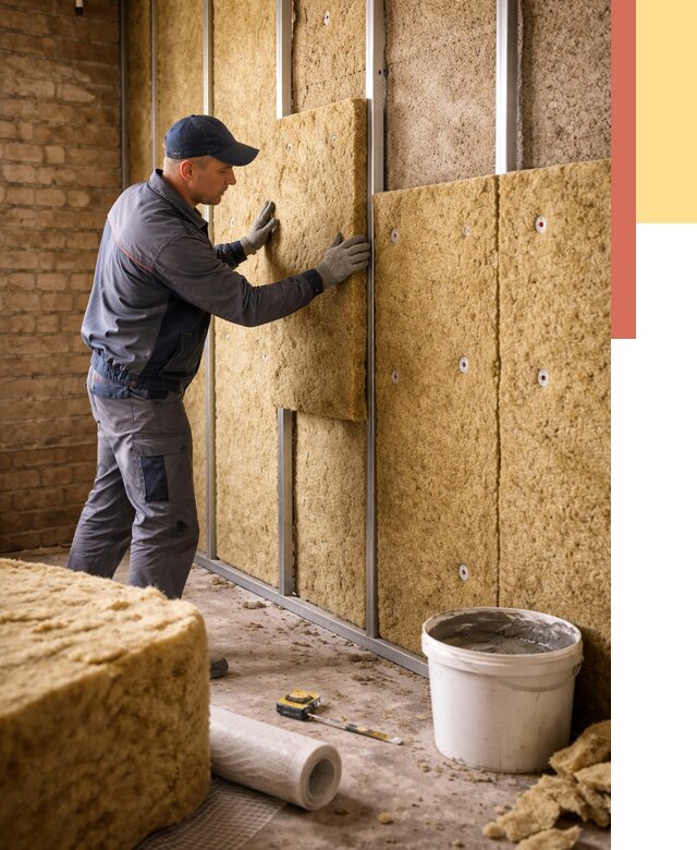 Утепление стен минватой в Калининграде от 1366 руб./м2 — недорого и быстро | ОТДЕЛОЧНИК-Клн