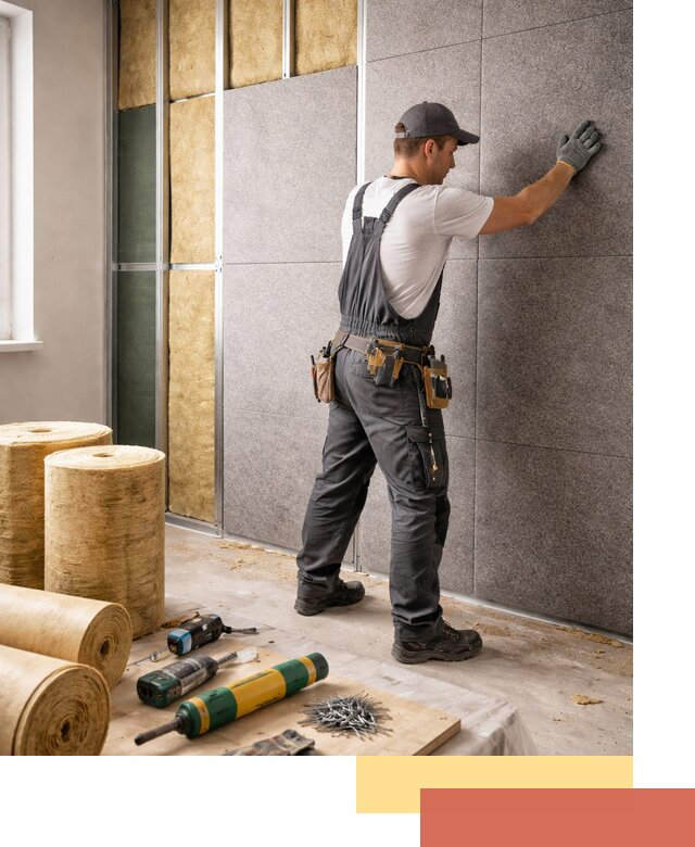 Профессиональная шумоизоляция стен в Калининграде для квартиры и офиса