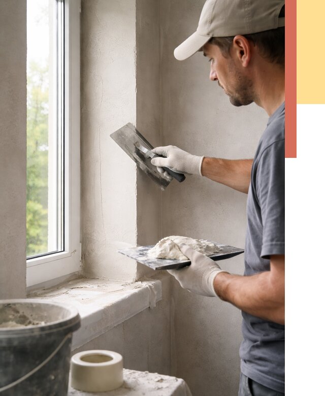 Штукатурка откосов в Калининграде от 4553 руб/м² — услуги и выравнивание под ключ | ОТДЕЛОЧНИК-Клн