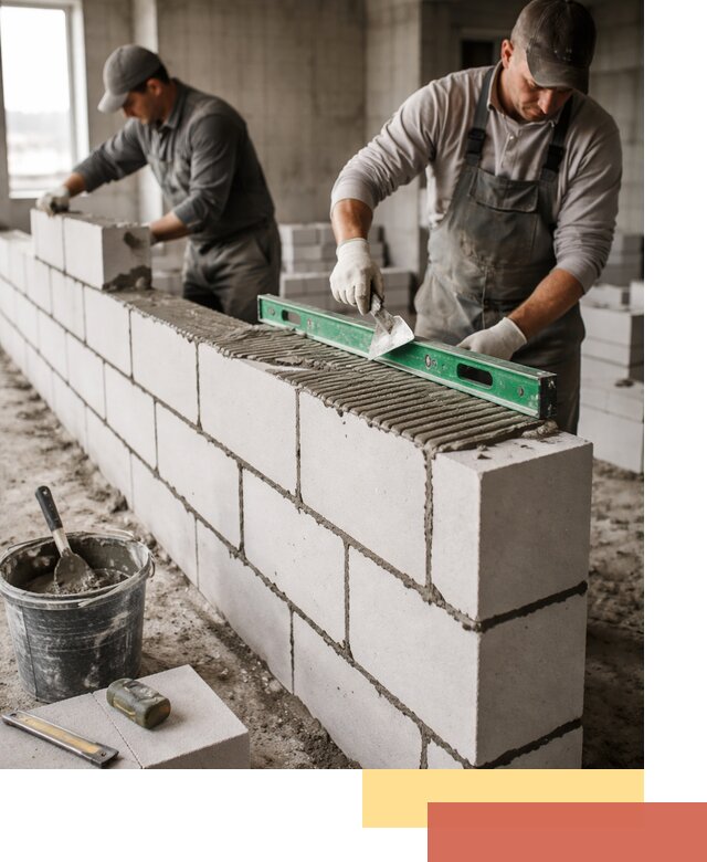Кладка перегородок из газобетона в Калининграде быстро и качественно