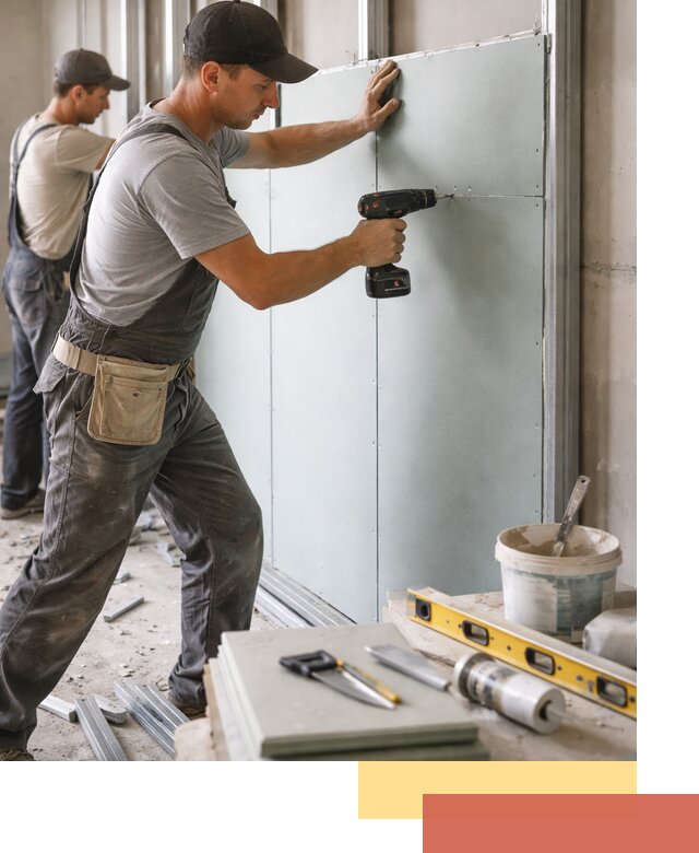 Кладка влагостойких перегородок ПГП в Калининграде