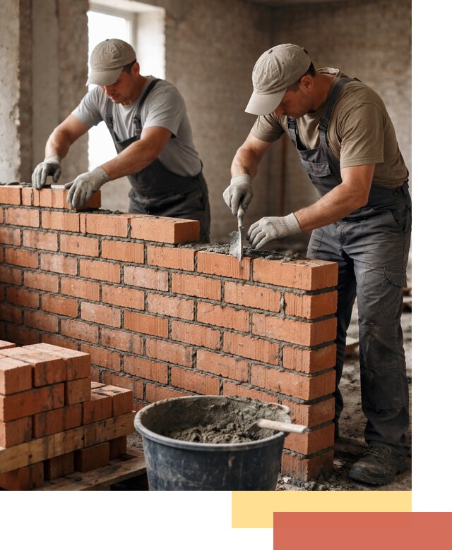 Кладка кирпичных перегородок под ключ в Калининграде