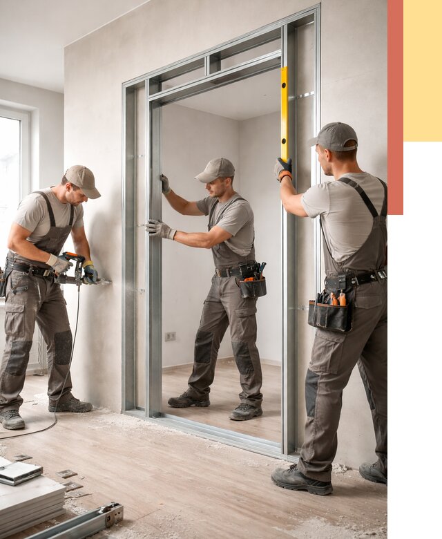 Устройство дверного проема в перегородке в Калининграде от 4553 руб. под ключ | ОТДЕЛОЧНИК-Клн