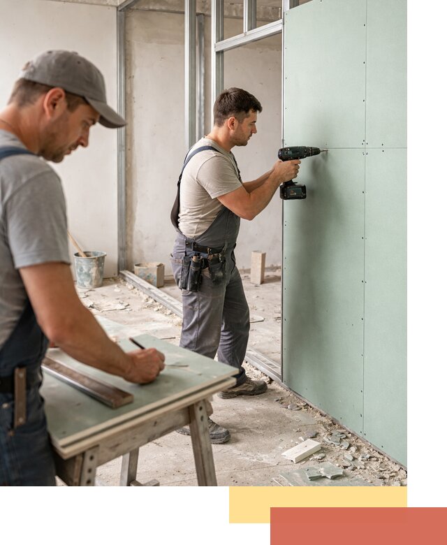 Перегородки из влагостойкого гипсокартона под ключ в Калининграде