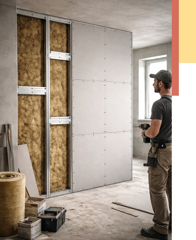 Усиленная перегородка под навеску в Калининграде от 12951 руб. — монтаж под ключ | ОТДЕЛОЧНИК-Клн