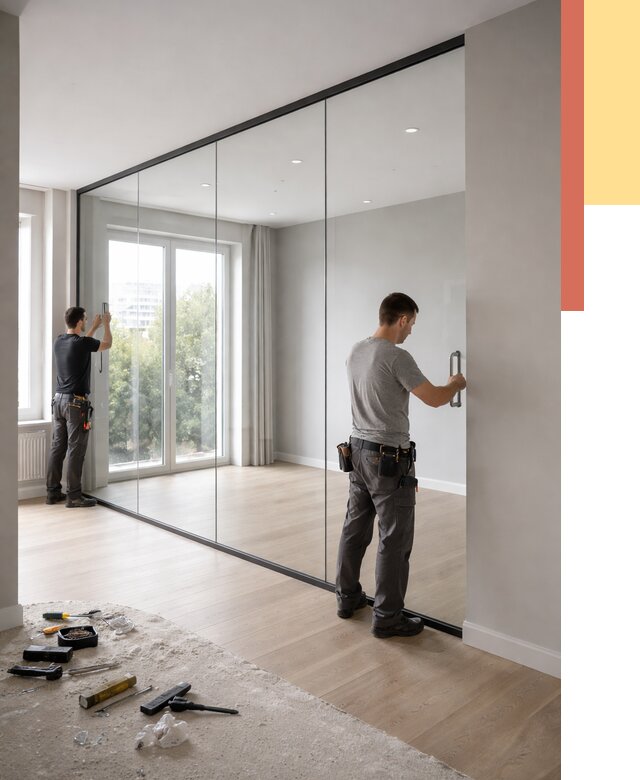 Изготовление стеклянных перегородок в Калининграде от 12496 руб. под ключ | ОТДЕЛОЧНИК-Клн