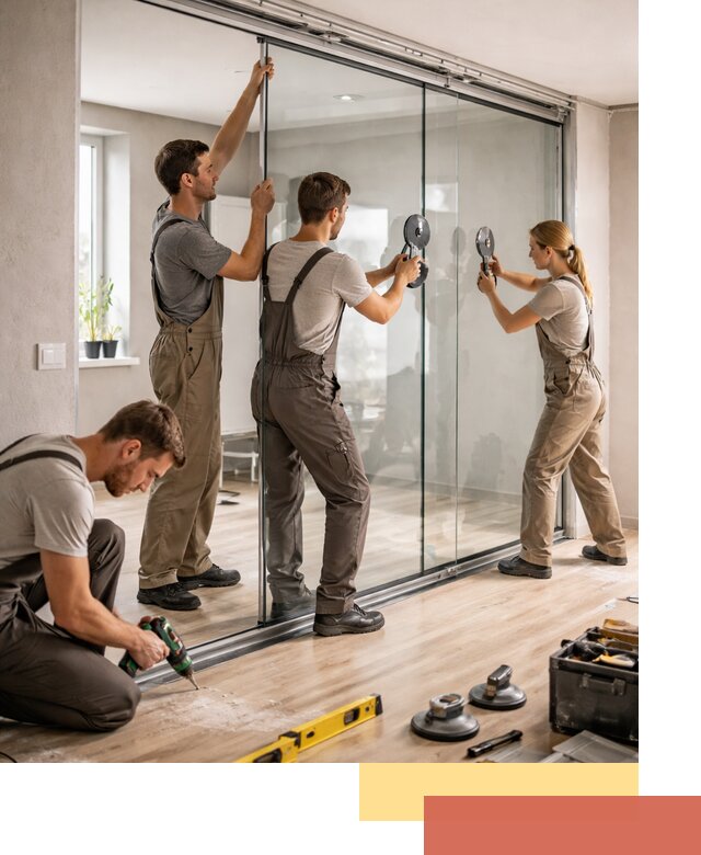 Изготовление стеклянных перегородок на заказ в Калининграде