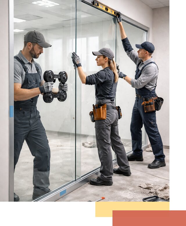 Профессиональный монтаж стеклянных перегородок в Калининграде