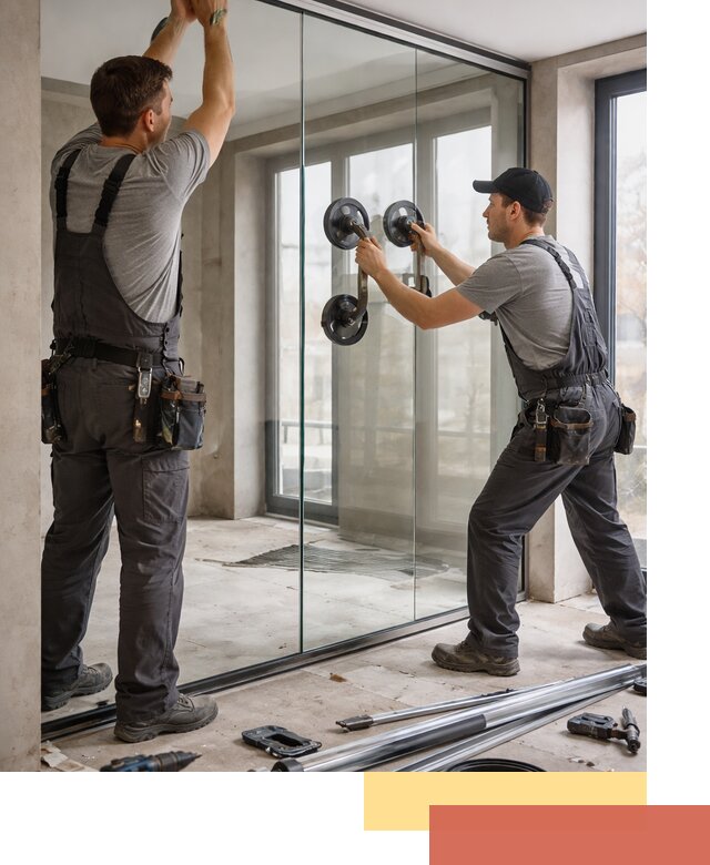 Цельностеклянные перегородки под ключ в Калининграде