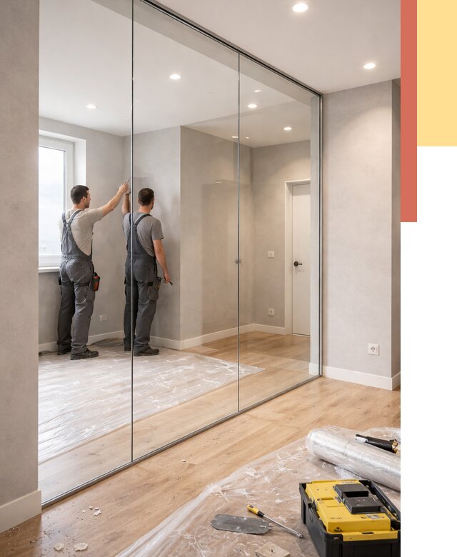 Безрамные стеклянные перегородки в Калининграде — монтаж от 9612 руб. | ОТДЕЛОЧНИК-Клн