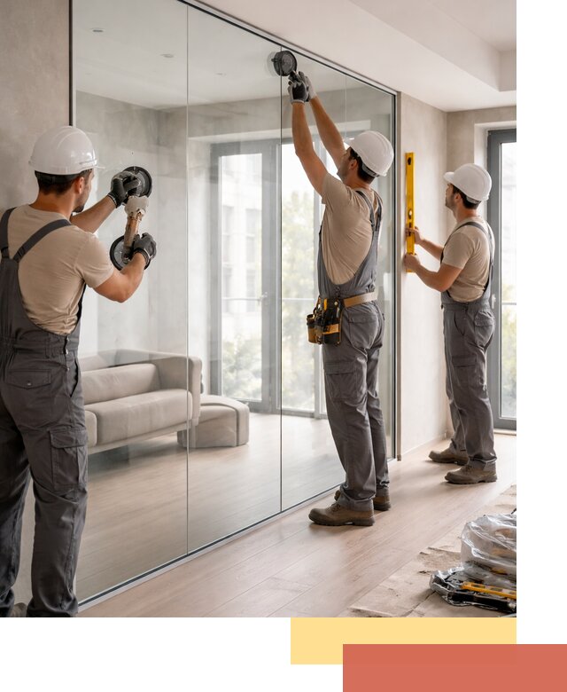 Перегородки из закаленного стекла в Калининграде для офисов и квартир