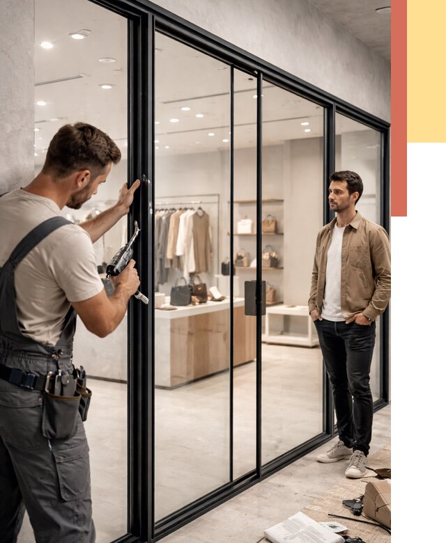 Стеклянные перегородки для магазинов в Калининграде от 8297 руб. под ключ | ОТДЕЛОЧНИК-Клн