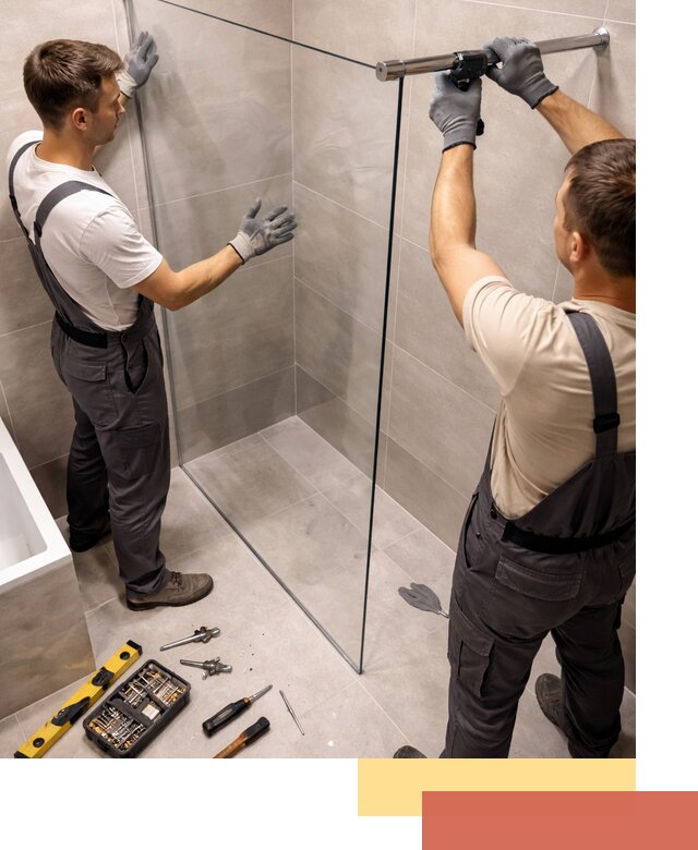 Стеклянные перегородки для душа в Калининграде — изготовление и монтаж