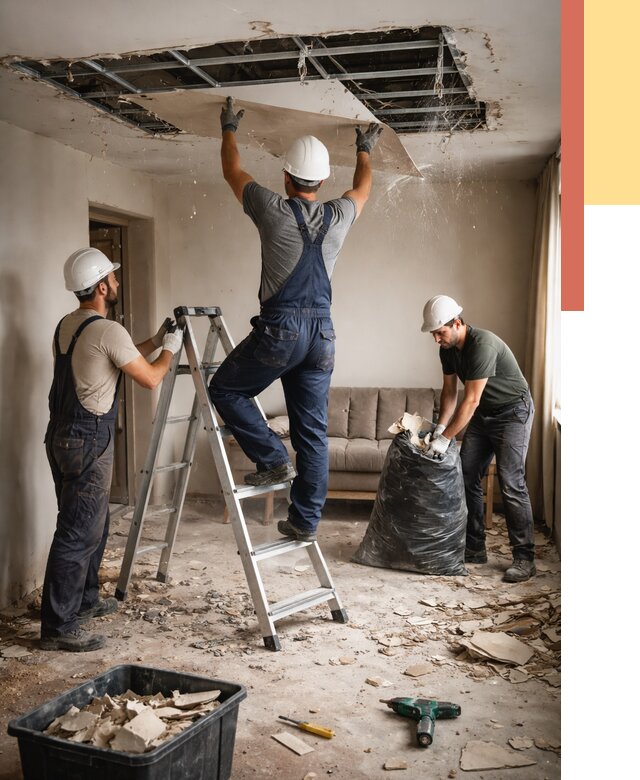 Демонтаж гипсокартонного потолка в Калининграде от 425 руб. за м2 — ОТДЕЛОЧНИК-Клн